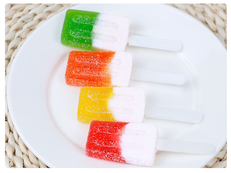 金稻谷(jindaogu)果汁软糖维c冰淇淋28支 雪糕糖果水果口味棒棒糖