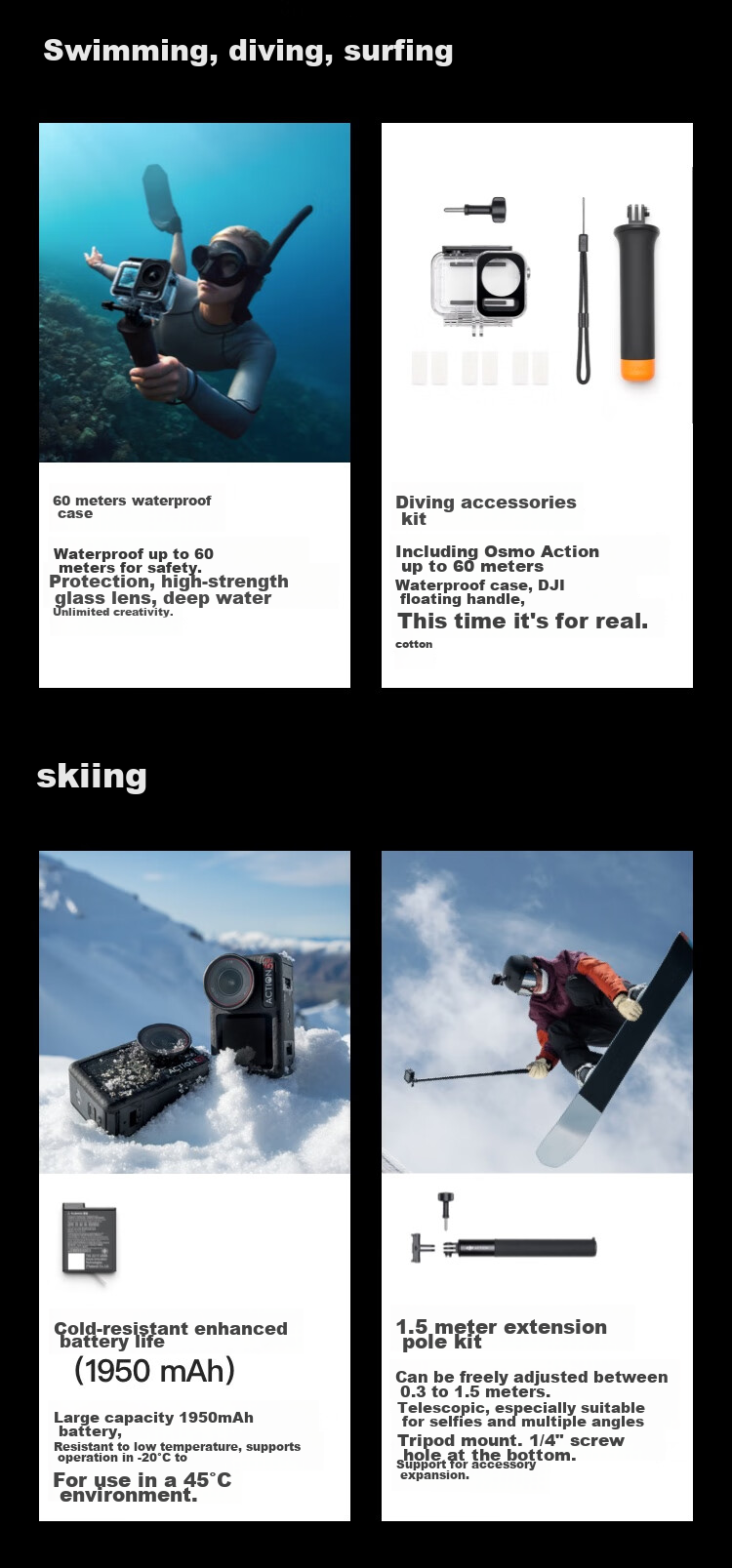 DJI Osmo Action 5 Pro, Ultra-Flagship Image Quality Action Camera, Outdoor Motorcycle Riding Diving Vlog Camera, Portable Travel Photography Camera 22