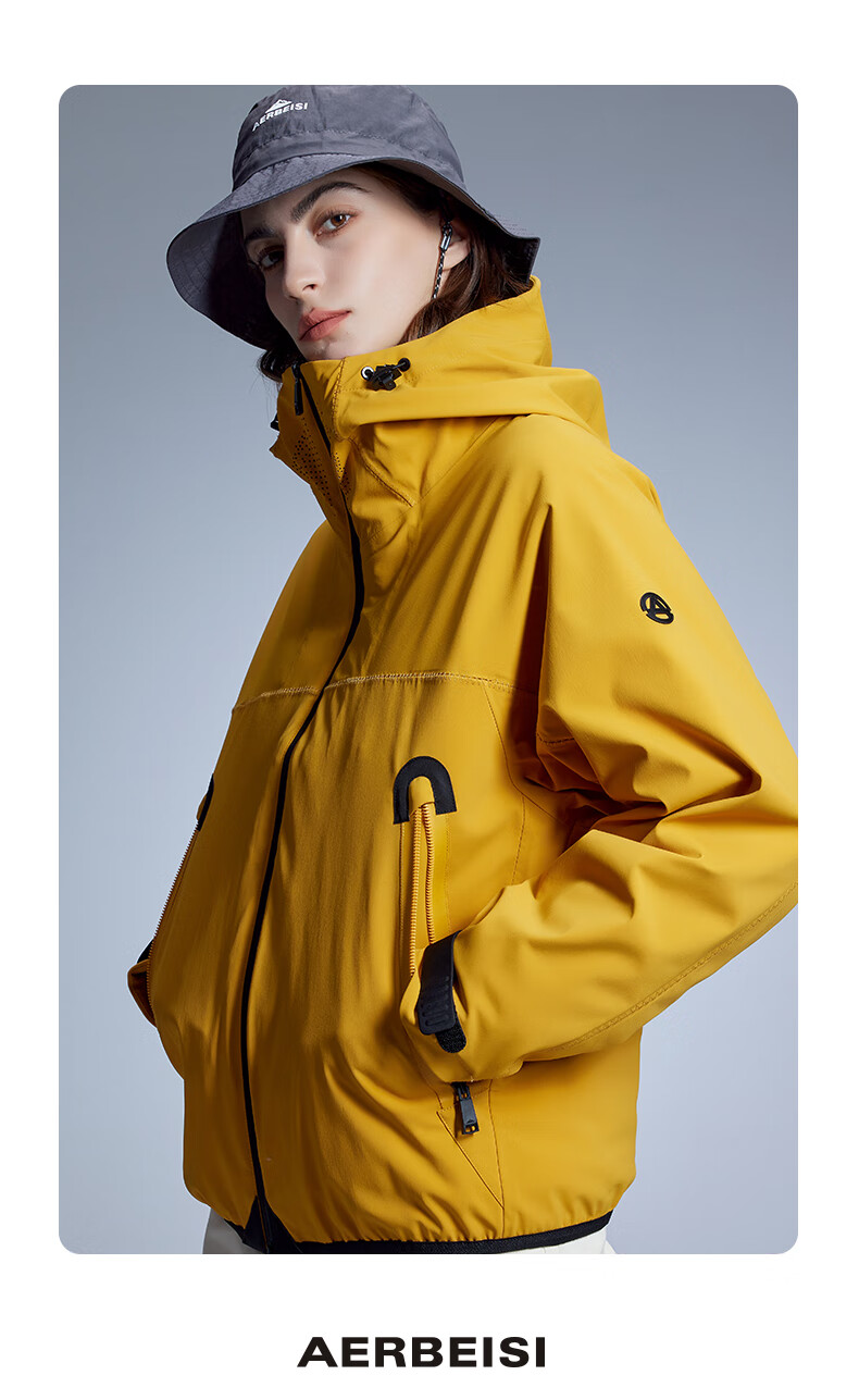 AERBEISI Functional Three-In Tactical Jacket, Outdoor Sports Hiking Mountaineering, Unisex Couple's Windproof Waterproof Windbreaker 8