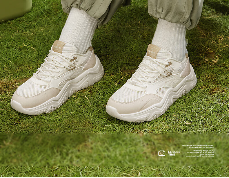 361° Women's Sports Shoes, Spring And Summer Mesh Thick-Soled Heightening Casual Commuter Dad Running Shoes for Women, 682426763F-1 36