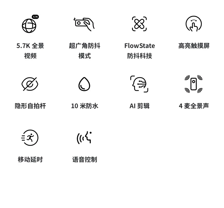 Shadowstone Insta360 ONE X2 panoramic sports camera anti-shake camera 5.7K HD Vlog ski motorcycle diving camera bare metal waterproof Shadowstone Insta360 ONE X2 panoramic sports camera anti-shake camera 5.7K HD Vlog ski motorcycle diving camera bare metal waterproof
