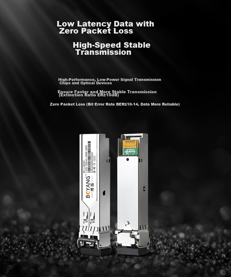 BOYANG BY-1.25GS410 SFP Optical Module Gigabit 1.25G Single-Mode Dual-Fiber Optical Module (1310nm, 10km, LC) Compatible with Cisco GLC-LH 5
