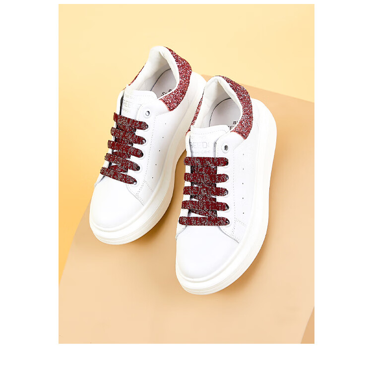 Senma Fashion Korean-Style Versatile Thick-Soled White Sneakers Breathable Comfortable Casual Shoes for Women 121134806 White Size 35 18