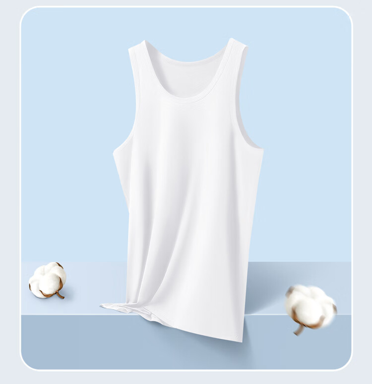Hodo Men's Solid Color Soft Cotton Sleeveless Undershirt, Round Neck Breathable Sports Tank Top 15