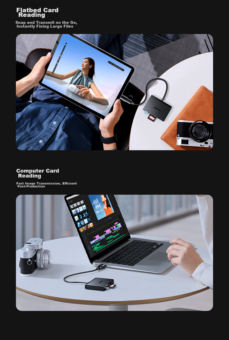 UGREEN Compatible with Huawei NM Storage Memory Card/SD/TF Card, USB/Type-C3.0 Card Reader, Supports Phones/computers/Apple 17/16/iPads Tablets/External Flash Drive Expansio 17