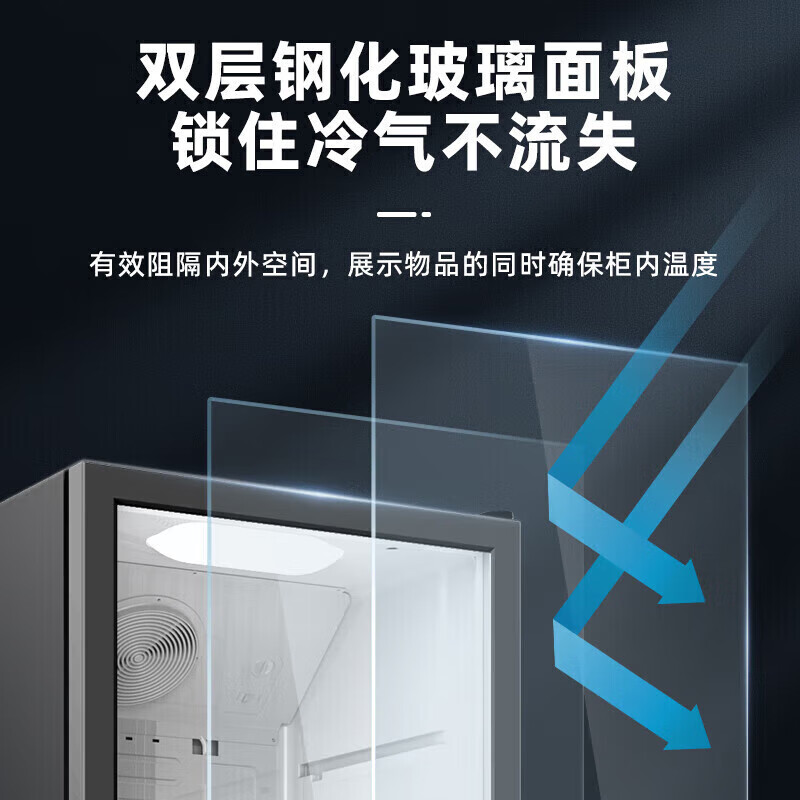 美的立式展示柜 210升 饮料啤酒冷藏柜 一级能效 高性价比 ML-208DGE极地白