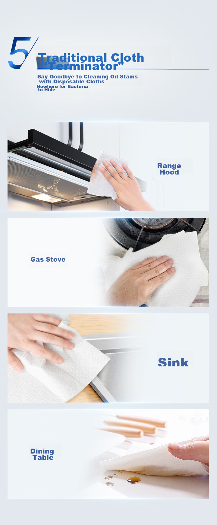 APP Kitchen Paper Towels, 76 Sheets * 9 Packs, Disposable Oil-Absorbing Paper, Food-Grade Contact, Oil And Water Absorbing Kitchen Tissues, Whole Box 8