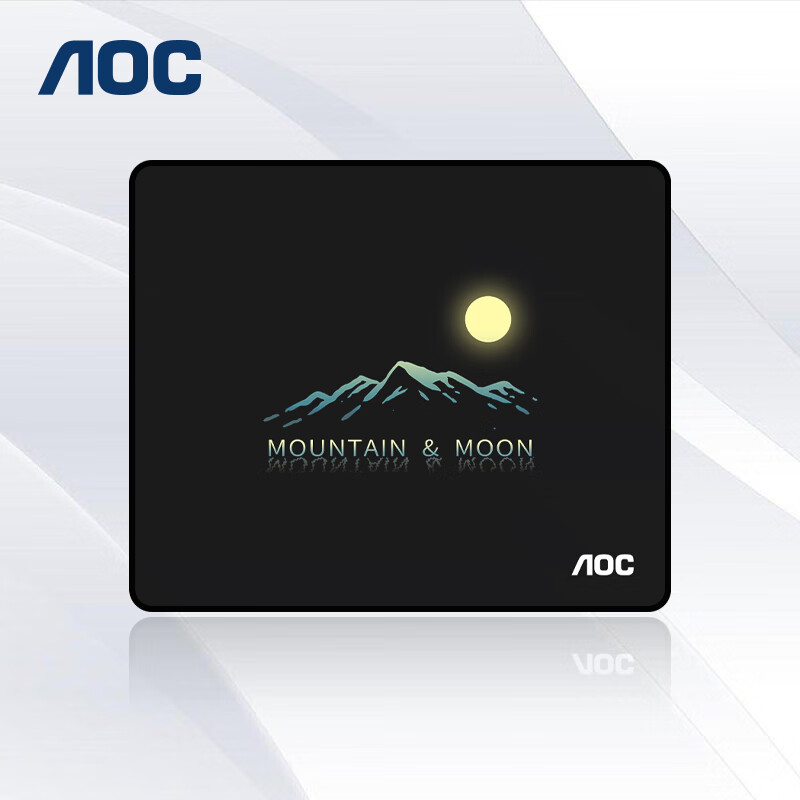 AOC Gaming And Office Mouse Pad Medium And Small Size 300*250*3mm for Office Keyboard Computer Desk Pad M101/93 Mountain And Moon Black