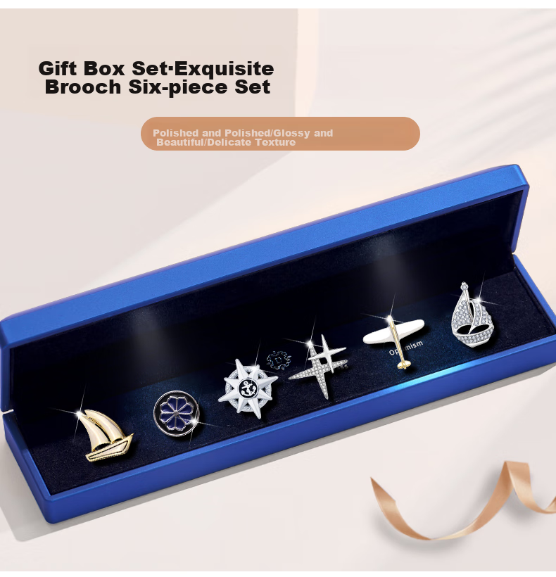 Dijing Chest Pin, Men's Sailboat Brooch, Suit Lapel Flower, High-End Lapel Pin, Luxury Medal, Birthday Gift for Me 4
