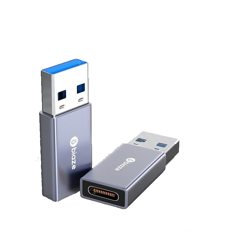 BIAZE USB3.0 Male to Type-C Female Adapter, USB to Type-C Converter, Fast Charging, Compatible with Apple IPad And Huawei Phones, Aluminum Alloy, A68