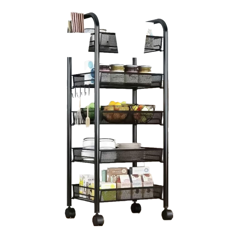 Shunyou Storage Rack, Multifunctional Small Cart, Floor-Standing Movable Kitchen Storage Shelf, Fruit And Snack Rack, SY-612