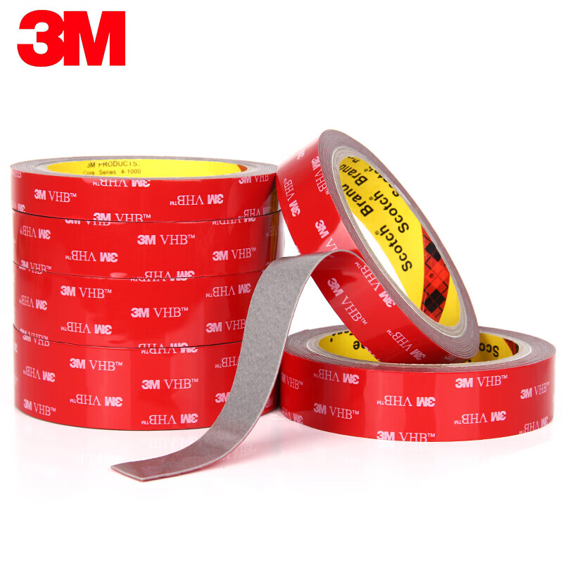 3M Heavy-Duty Double-Sided Tape for ETC/car/Home Use, Traceless, Water-Resistant And Heat-Resistant, 10mm*3M*0.8mm, 1 Roll