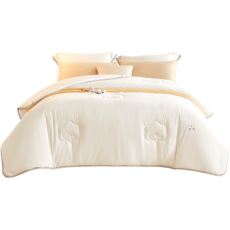 LUOLAI Home Textiles, 100% Xinjiang Cotton Spring And Autumn Quilt, Moisture-Absorbing Breathable All-Season Comforter, Approximately 5.8 Jin (2.9 Kg)