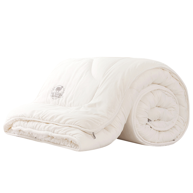 LOVO Luolai 100% Pure Australian Wool Comforter, Class A Antibacterial And Anti-Mite, Temperature-Raising, 4.4 Jin, 200*230cm, White