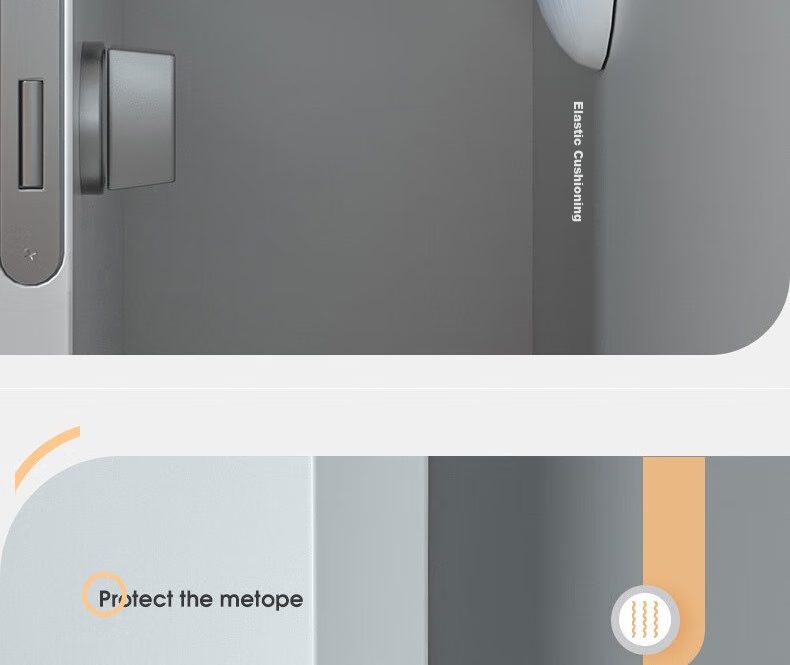 Youxueku Door Handle Bumper, Furniture Cabinet Door Anti-Collision Buffer, High-Elasticity Anti-Collision Particles, Square "Fu" Character White 2-Pack, Open-Door "Fu", Mid-Autumn Festival Gift 6