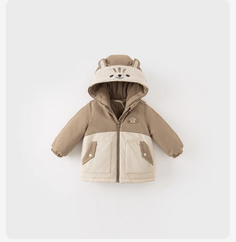 DAVE & BELLA Kids Waterproof Warm Cotton Padded Winter Jacket for Boys and Girls Thickened Baby Cotton Coat 6