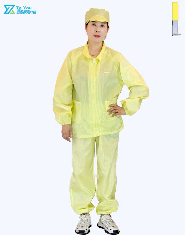 Zhierkang Antistatic Two-Piece Coverall with Hood, Blue 3XL, Clean Room Protective Workwear for Dust-Free Environments And Paint Spraying 8