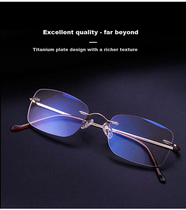 Mr. PuTian Anti-Blue Light Reading Glasses for Men And Women, Bifocal High-Definition Reading Glasses for Elderly, Gold Color, 100 Degrees (40-49 Years Old) 2