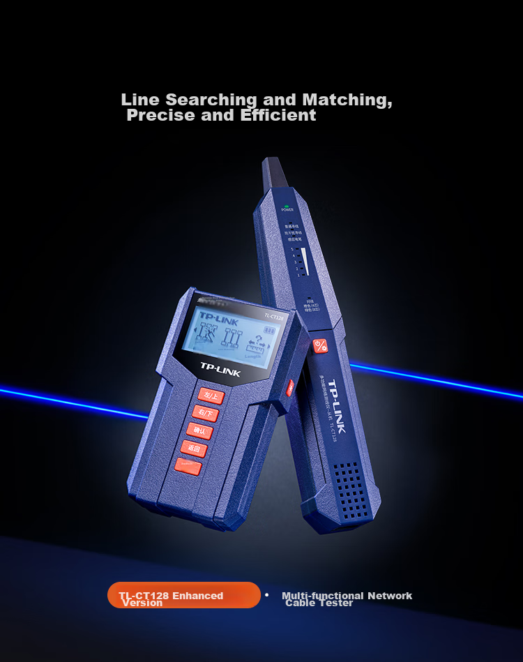 TP-LINK Network Cable Tester, Multifunctional Telephone Network Cable Tracer And Tester, PoE Cable Finder with Anti-Interference, TL-CT128 1