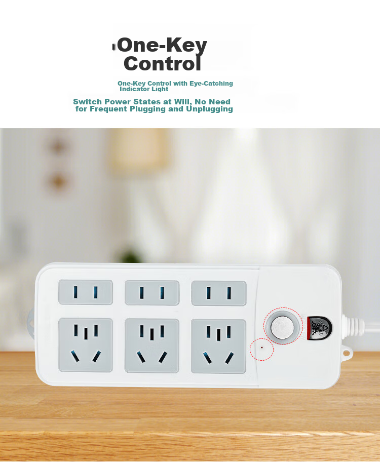 Zidantou New National Standard Safe Power Strip/Extension Cord/Power Bar/Power Strip/Power Board/Long Cord 6 Outlets Total Length 9.5 Meters TS-8691c 12