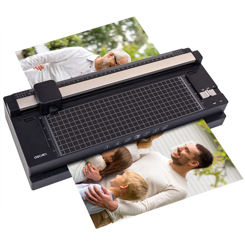 Deli Laminator A3/A4 Photo Laminator A3/A4 Laminating Machine Office Photo Laminating Film Machine Laminator with Laminating Pouches for Integrated Lamination And Cutting 14377