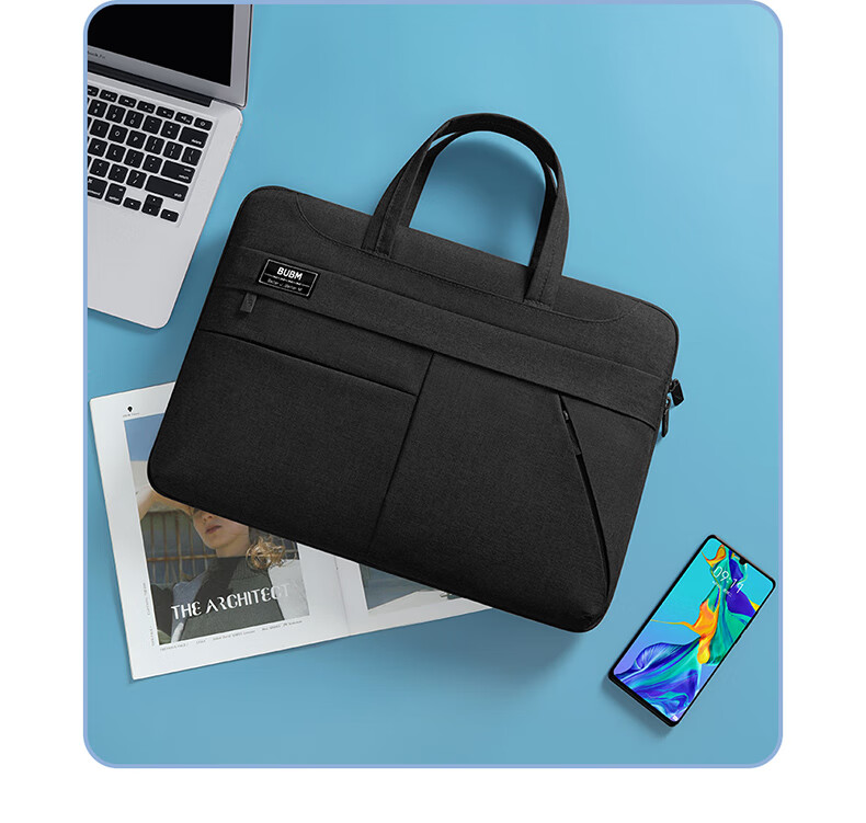 BUBM Laptop Bag Handheld Large Capacity for Men And Women, Compatible with Apple 15.6-Inch Lenovo Huawei Laptops, Business Laptop Sleeve 15