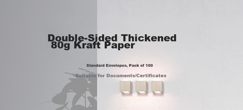 LISON 100 Pieces/pack, Thickened No. 7 White Envelope, Standard Postal Envelope for Letters, Bills, Invoices, Salary Payments, 229*162mm, 1528 1