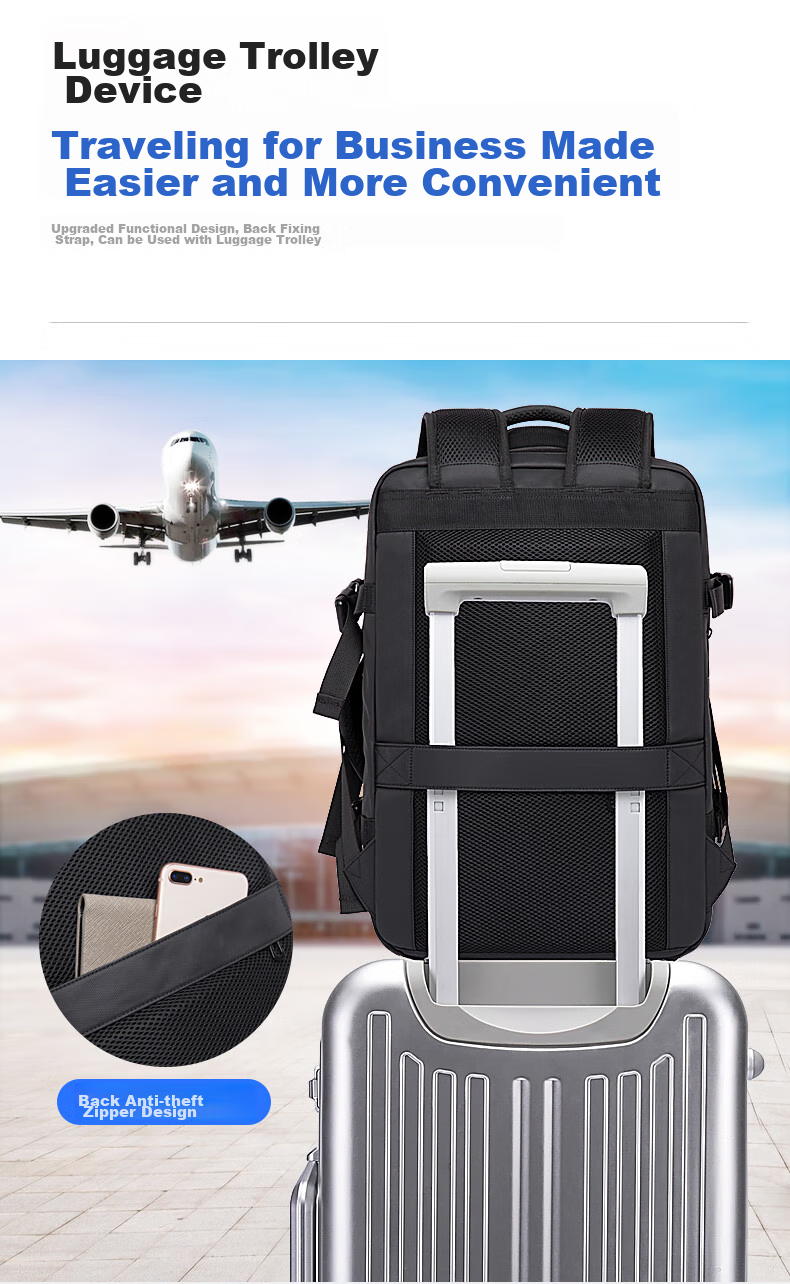 Bange Large Capacity Multifunctional Travel Bag, College Student Gift, 16-Inch Laptop Backpack, Black Small 14