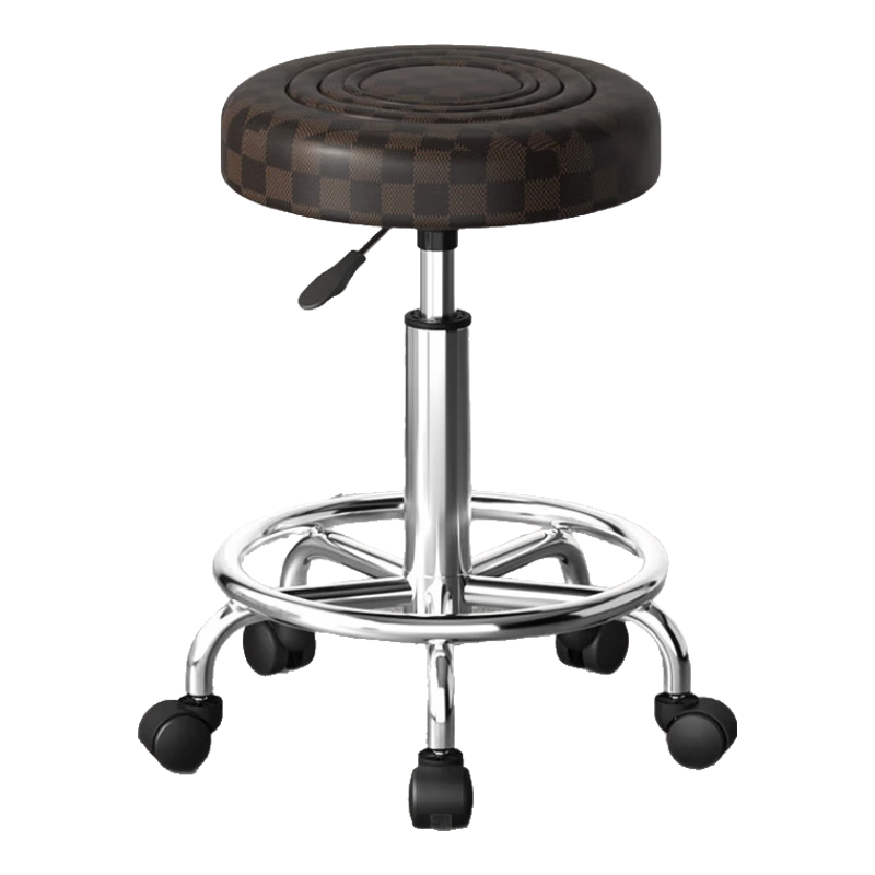 Jiuqiangu Adjustable Height Bar Stool, Thick Swivel Chair for Restaurant And Hair Salon, with Wheels, Model 4970