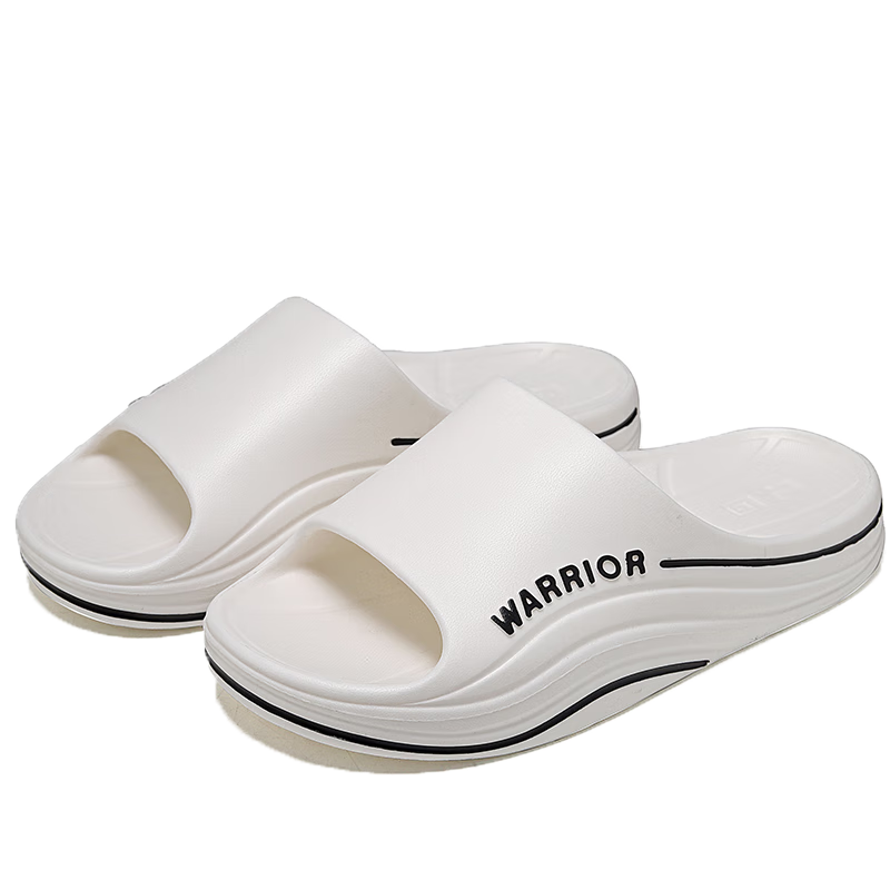 Huili Thick Non-Slip Slippers for Men And Women, Indoor/outdoor Wear, Soft Sole, Bathroom Shower Sandals HL0212 White Size 42-43