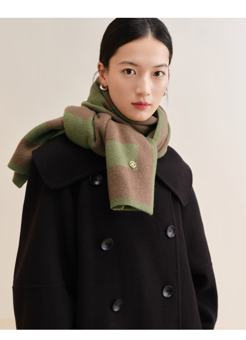 Wanshili WENSLI Pure Wool Scarf for Women, Winter Style Neck Warmer, Birthday Gift for Girlfriend, Gift Box Set, W Dajie World 20