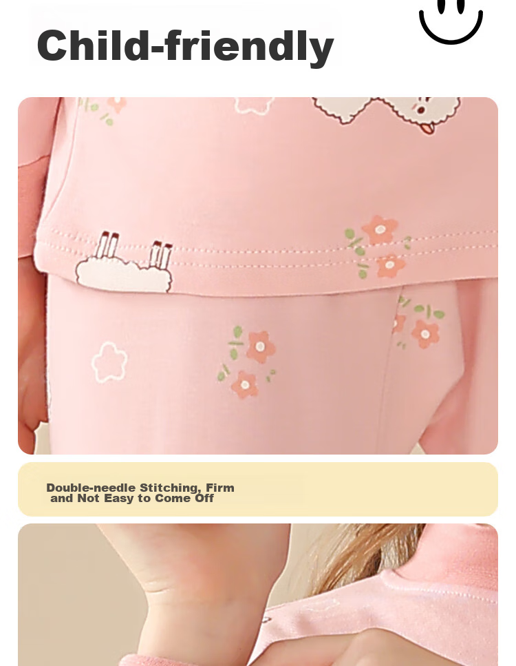 LangSha Children's Thermal Underwear, Girls' Autumn Undershirt, Pure Cotton, for Older Children And Toddlers, Baby Autumn And Winter Pajamas, Single Top, Size 140 12