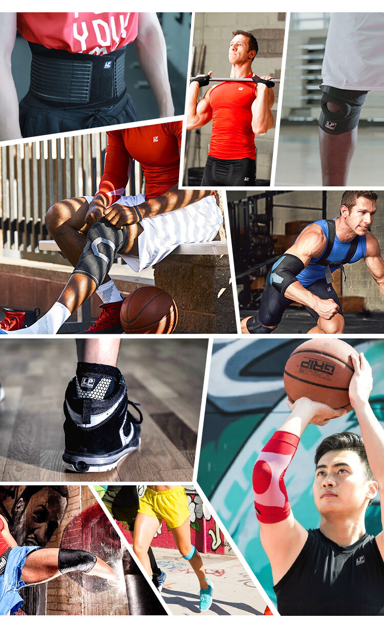 LP Sports Knee Brace with Double Spring Support for Basketball, Badminton, Running, Outdoor Protection Equipment Jingrui 170xt Black S 13