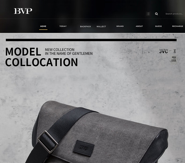 BVP Genuine Leather Crossbody Bag for Men, Large Capacity Shoulder Bag, Casual 2026 Spring/summer Trendy Commuter Messenger Bag, Birthday Gift 1