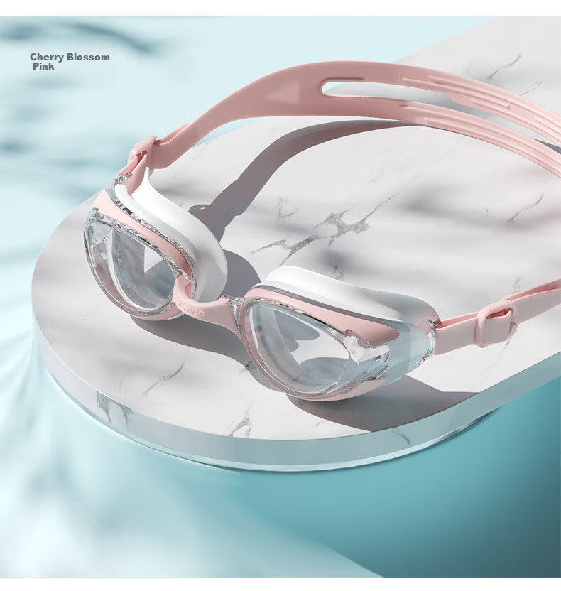 Li-Ning Women's Swimming Goggles And Cap, Waterproof Anti-Fog High-Definition Swimming Glasses for Men And Women, White, 24-19 Myopia 150 Degrees 17
