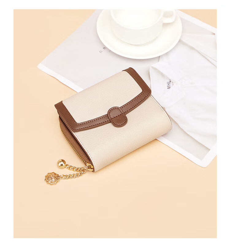 Kouyi Women's Short Wallet Genuine Leather Mini Fashion Coin Purse Student Birthday Gift for Girlfriend Wife 14