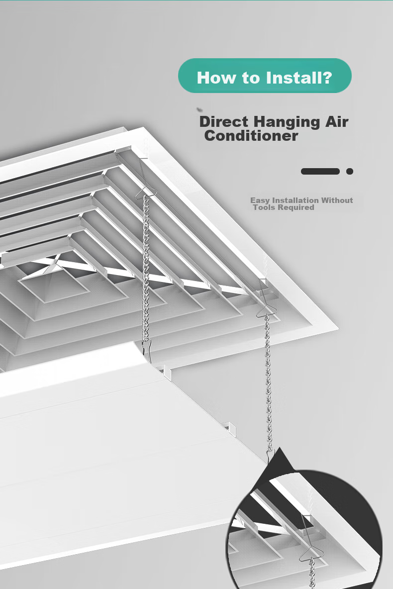Lelandi Central Air Conditioning Wind Deflector, Air Outlet Cover, Anti-Direct Blowing Air Conditioner Baffle, Retractable Mesh Wind Shield L2011 5