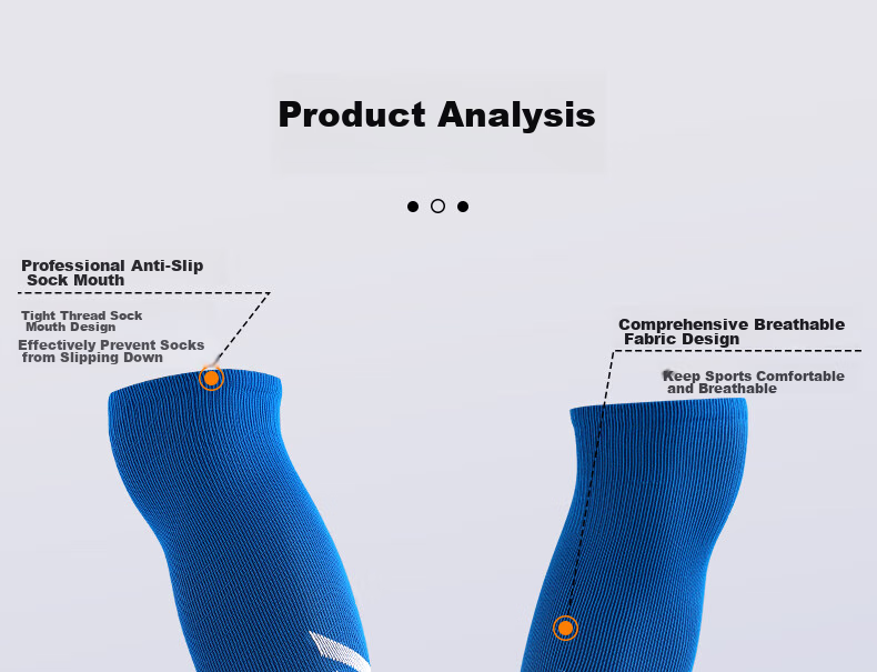 Li-Ning Soccer Socks for Adults, Children And Students, Non-Slip Long Over-Knee Socks with Terry Bottom, Sports Training Socks for Men And Women, Blue, M Size 4