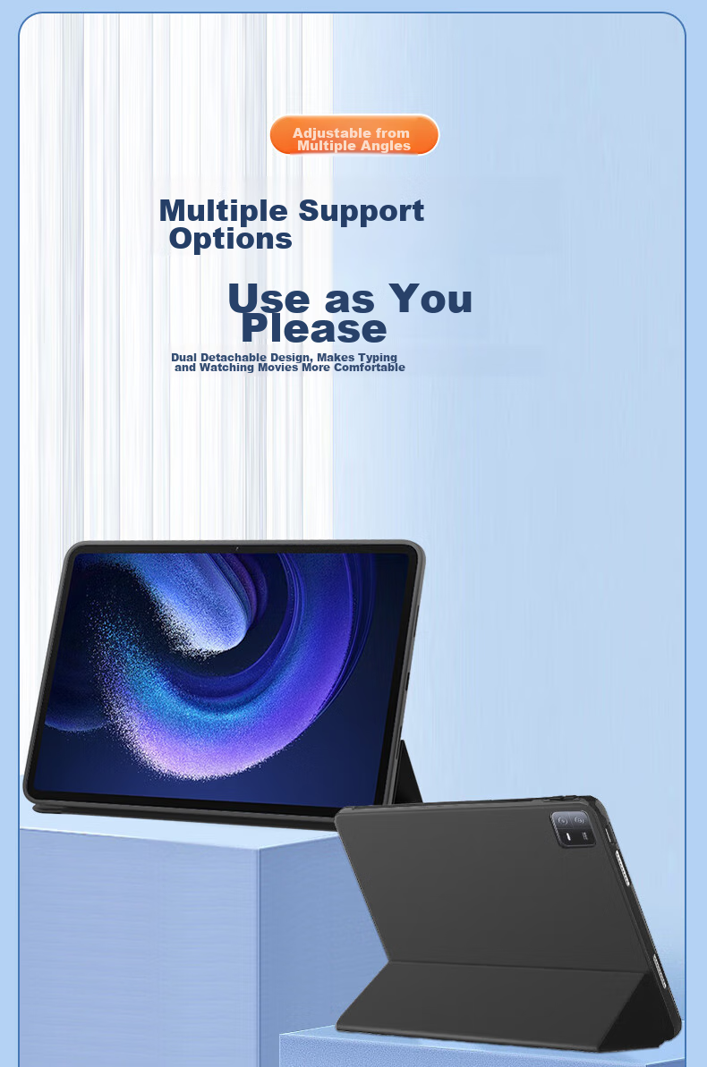 Kulefeng Compatible with Xiaomi Pad 7S Pro 12.5-Inch Protective Case, Xiaomi Pad 7S Pro 12.5-Inch Anti-Bend Shockproof Full Coverage Smart Leather Case, Tri-Fold Universal Fit 11