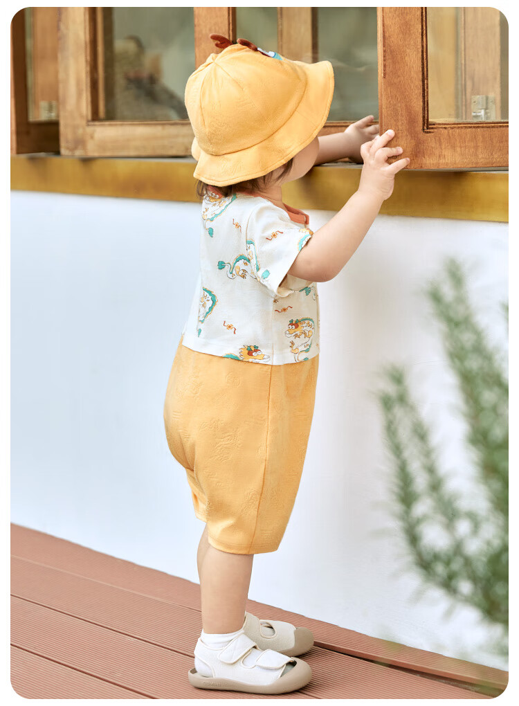 Wismorni Baby Short-Sleeve Romper, Lightweight Summer Style, Newborn Clothing, Adorable Outdoor Wear for Summer 10