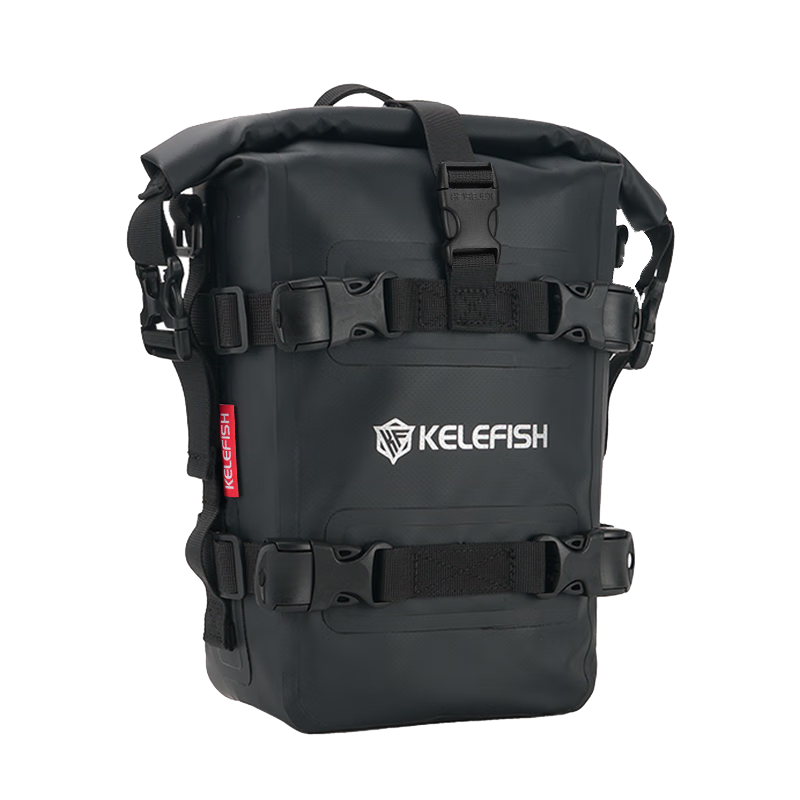 KELEFISH Motorcycle Guardrail Edge Protective Reflective Side Bag Waterproof Travel Hanging Bag Black 8-10*2