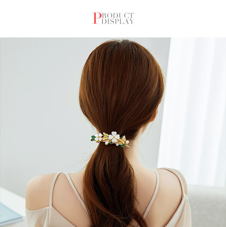 CHIMERA Four-Leaf Clover Hair Clip, High-End Hair Accessory for Women, Back of Head Spring Clip, Hair Ornament, Birthday Gift for Girls 7