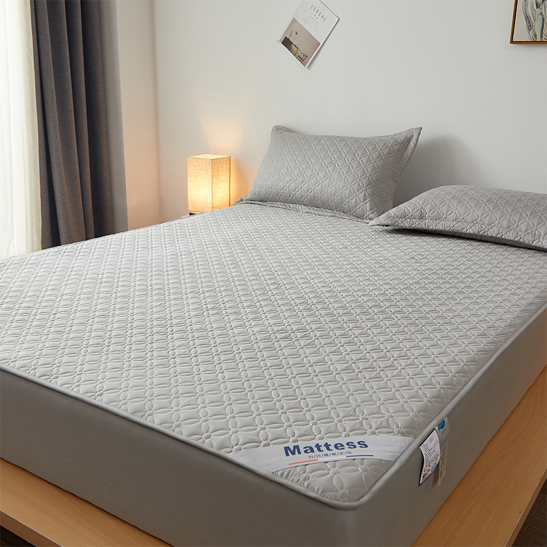 Hengyuanxiang Class A Pure Cotton Fitted Sheet, Single Piece, Single Bed, Protective Cover, Quilted Non-Slip Mattress Protector, Bed Cover, 150*200cm 6