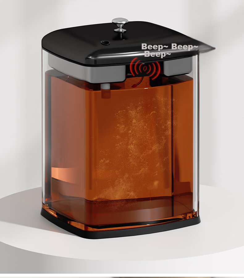 AKBK Stainless Steel Tea Water Bucket Trash Can, 12L Black Titanium Gold Tea Residue Bucket, Water Storage Bucket with Dry And Wet Separatio 6
