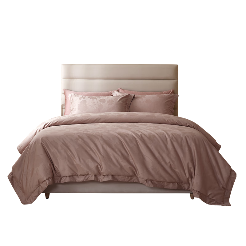 MIDO HOUSE Mingdu 100% Cotton Bedding Set, Four Pieces, Pure Cotton Sateen, Luxurious High-End Feel, Class A Fitted Sheet, Duvet Cover, 220x240cm, Franz Mozart