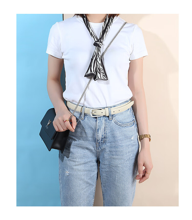 TUCANO Leather Women's Belt, Decorative And Practical Waistband, Korean-Style Simple And Unique Pin Buckle, Embossed Pattern, Birthday And 520 Gift 11