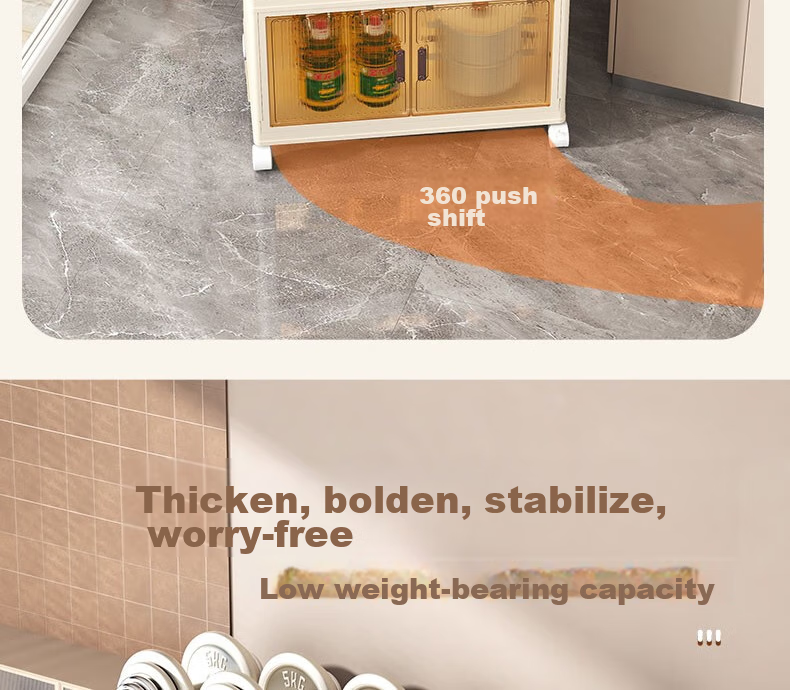 Shunyou Storage Cabinet, Wheeled Organizer Box, Foldable Wardrobe, Kitchen Storage Unit SY-608 15