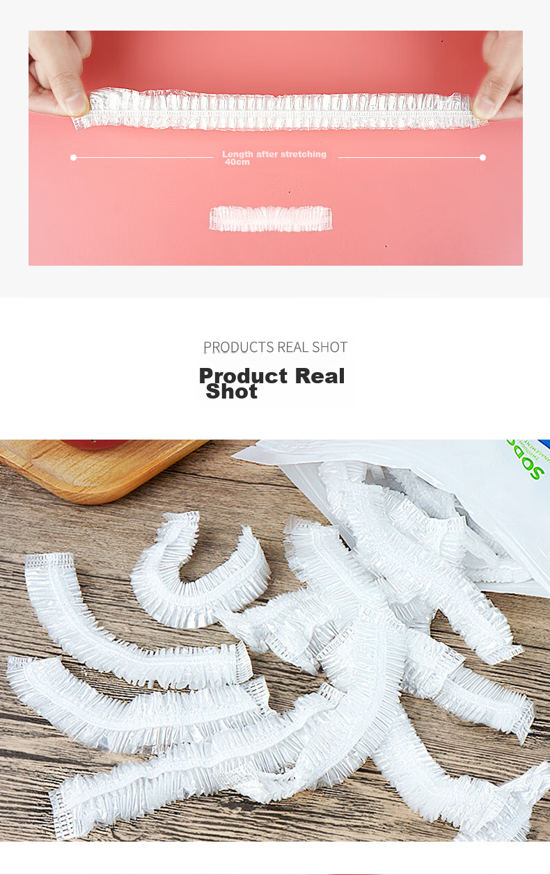 Sodolike Shangdao Food-Grade Fresh-Keeping Covers 300 Disposable Drawstring Thickened Kitchen Self-Sealing Bags Durable 8