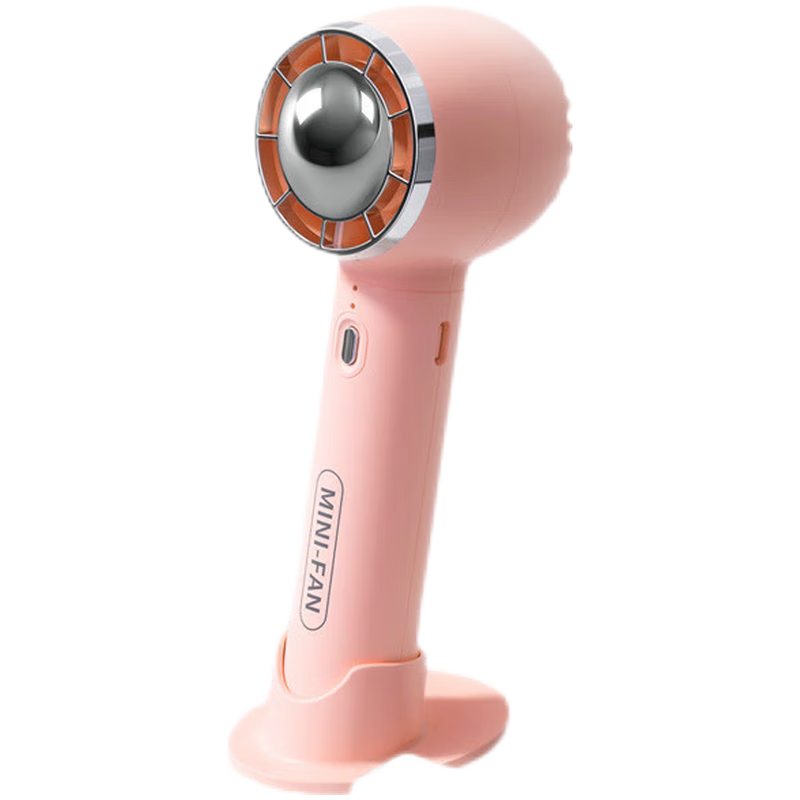 Kelleia Handheld Mini Fan, Portable Rechargeable Turbine Fan, for Office, Student Dormitory, Desktop And Outdoor Use, T20 Pink