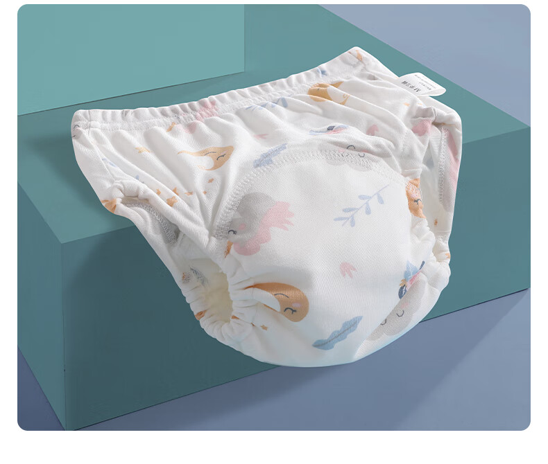 Beitaisi Diaper Training Pants, Gauze-Like, for Toilet Training, Washable, Baby Potty Training, Size 100, 2-Pack, Blue-Gree 21